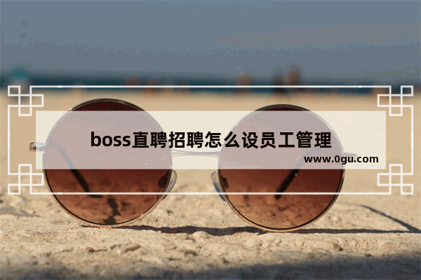 boss直聘招聘怎么设员工管理