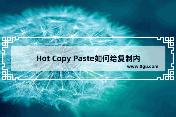 Hot Copy Paste如何给复制内容设置快捷键 Hot Copy Paste给复制内容设置快捷键的方法