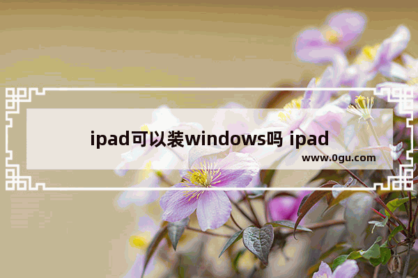 ipad可以装windows吗 ipad可不可以装windows系统