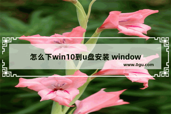 怎么下win10到u盘安装 windows10怎么下载到u盘