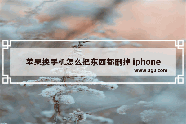 苹果换手机怎么把东西都删掉 iphone换手机怎么删除所有数据