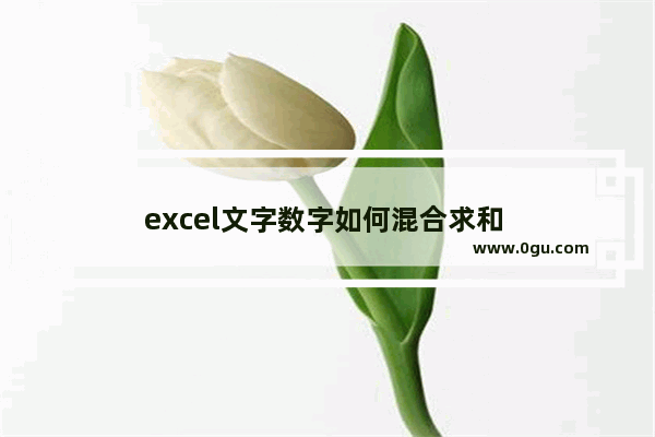 excel文字数字如何混合求和 