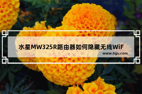 水星MW325R路由器如何隐藏无线WiFi信号？