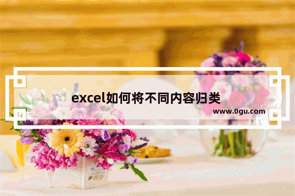 excel如何将不同内容归类 