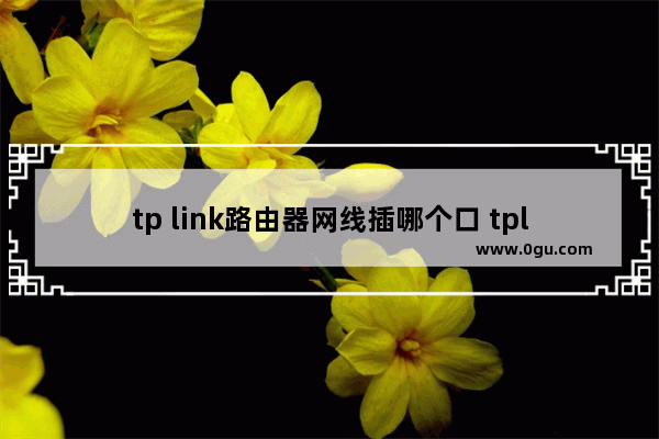 tp link路由器网线插哪个口 tplink路由器网线连接图解