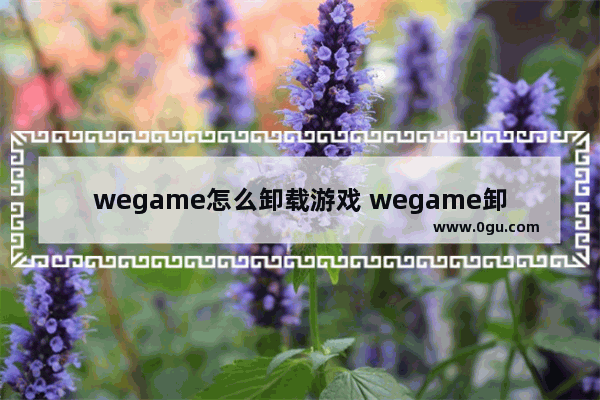 wegame怎么卸载游戏 wegame卸载游戏的图文教程