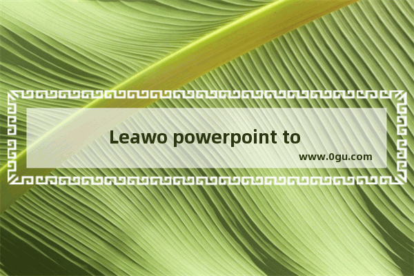 Leawo powerpoint to Video怎么添加图片水印 Leawo powerpoint to Video添加图片水印的方法