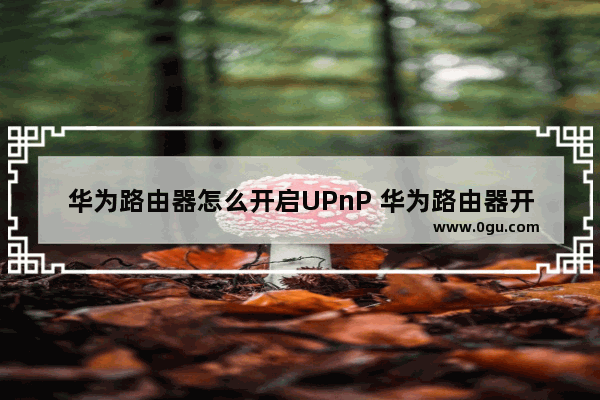 华为路由器怎么开启UPnP 华为路由器开启UPnP方法【介绍】