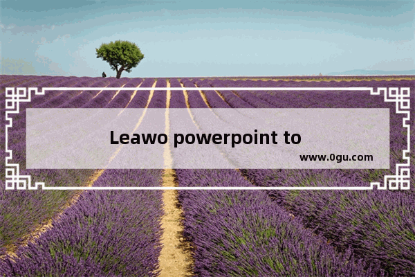 Leawo powerpoint to Video如何转换视频格式 Leawo powerpoint to Video转换视频格式的方法