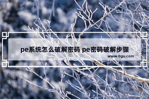 pe系统怎么破解密码 pe密码破解步骤