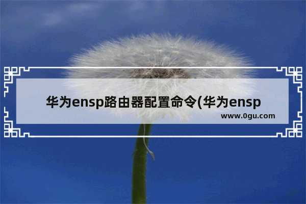 华为ensp路由器配置命令(华为ensp默认路由配置)