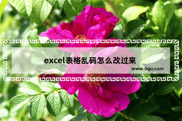 excel表格乱码怎么改过来 