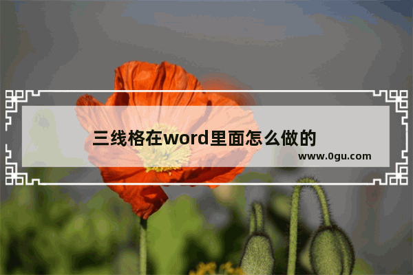 三线格在word里面怎么做的 