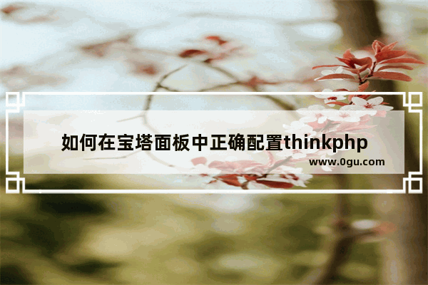 如何在宝塔面板中正确配置thinkphp的伪静态 