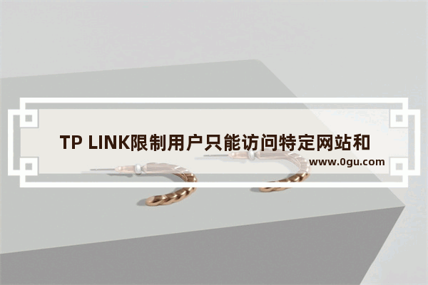 TP LINK限制用户只能访问特定网站和应用操作步骤