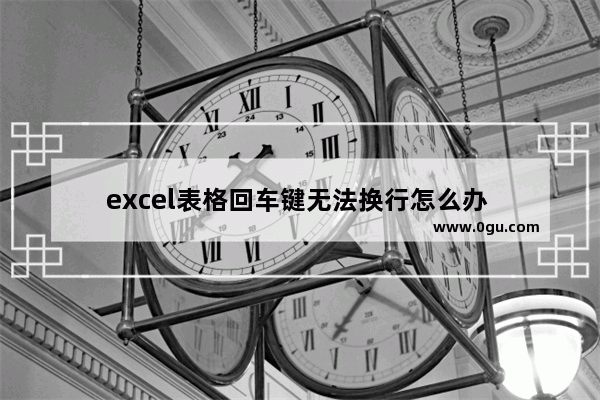 excel表格回车键无法换行怎么办 