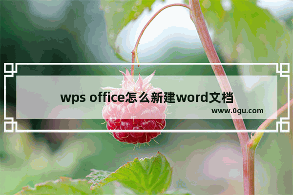 wps office怎么新建word文档 