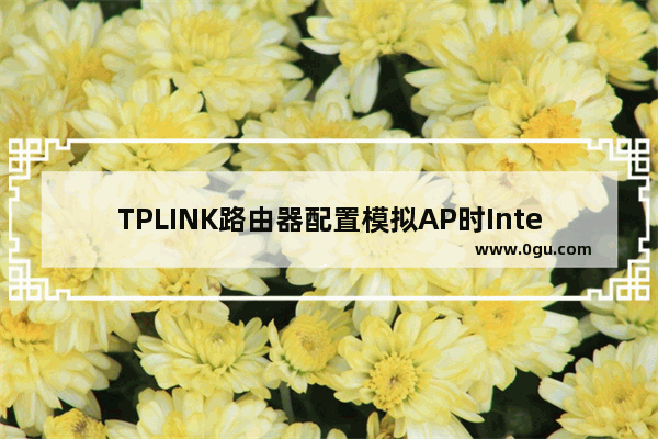 TPLINK路由器配置模拟AP时Internet连接共享是空白怎么回事