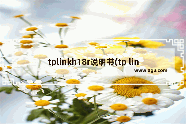 tplinkh18r说明书(tp linktl h18e如何设置)