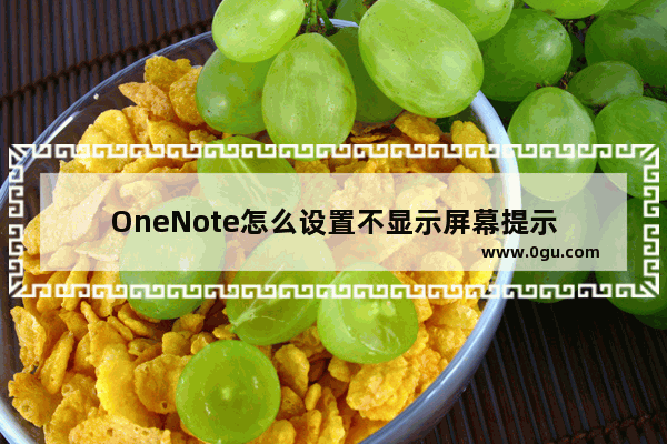 OneNote怎么设置不显示屏幕提示