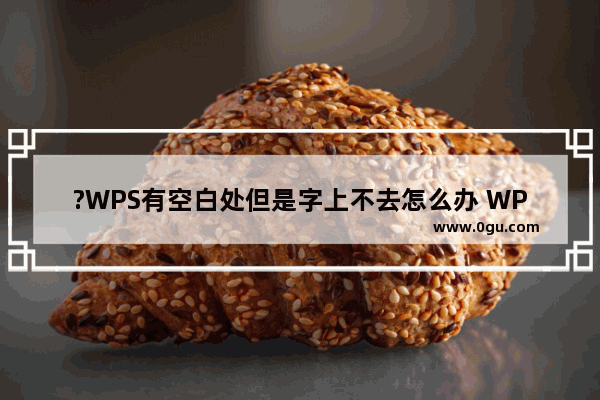 ?WPS有空白处但是字上不去怎么办 WPS文档电脑版解决有空白处但文字上不去的方法教程