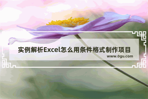 实例解析Excel怎么用条件格式制作项目进度图 