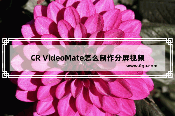 CR VideoMate怎么制作分屏视频 CR VideoMate制作分屏视频的方法