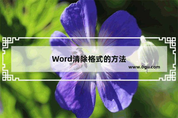 Word清除格式的方法