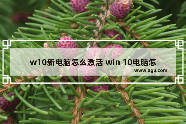 w10新电脑怎么激活 win 10电脑怎么激活