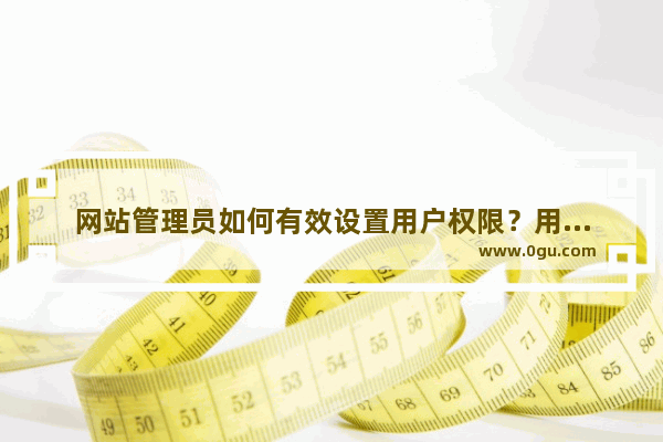 网站管理员如何有效设置用户权限？用户权限的运作方式是什么？