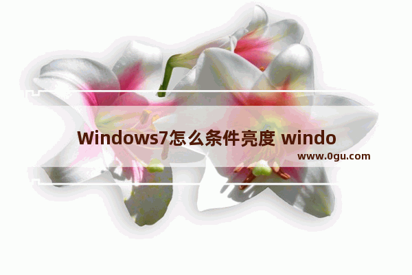 Windows7怎么条件亮度 window7设置亮度