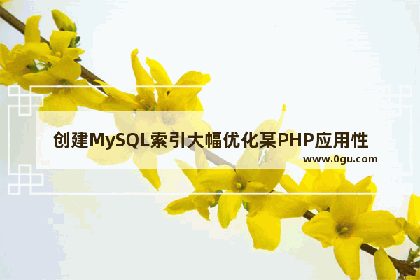 创建MySQL索引大幅优化某PHP应用性能 