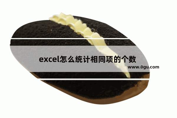 excel怎么统计相同项的个数 