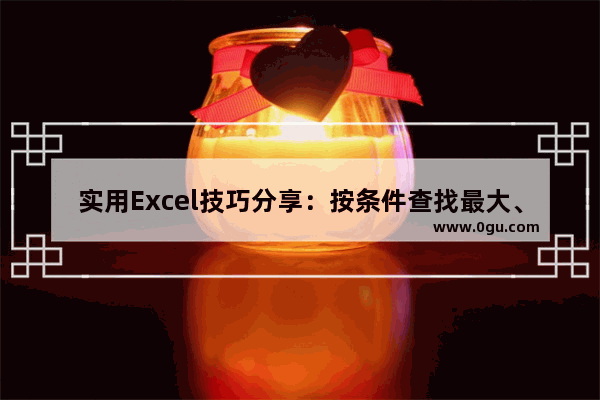 实用Excel技巧分享：按条件查找最大、最小值！ 