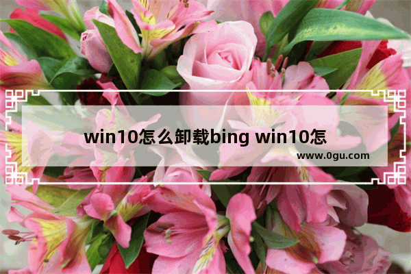 win10怎么卸载bing win10怎么卸载病毒软件