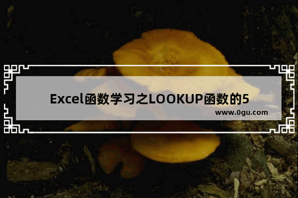 Excel函数学习之LOOKUP函数的5种用法 