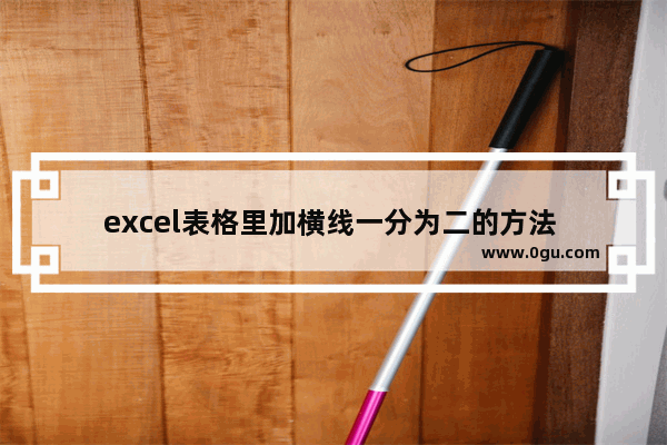 excel表格里加横线一分为二的方法 