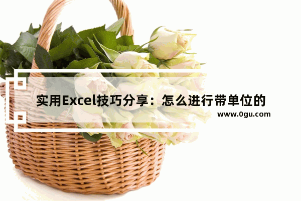 实用Excel技巧分享：怎么进行带单位的数据求和？ 