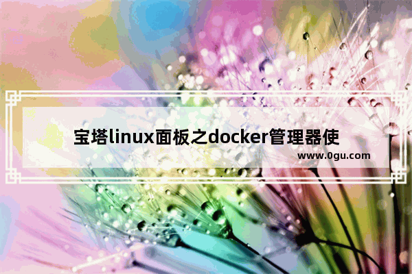 宝塔linux面板之docker管理器使用教程 