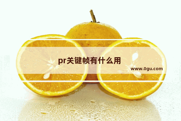 pr关键帧有什么用 