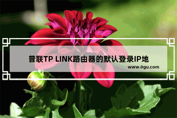 普联TP LINK路由器的默认登录IP地址