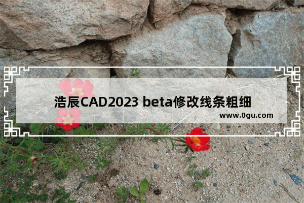 浩辰CAD2023 beta修改线条粗细的方法 浩辰CAD2023 beta怎么修改线条粗细