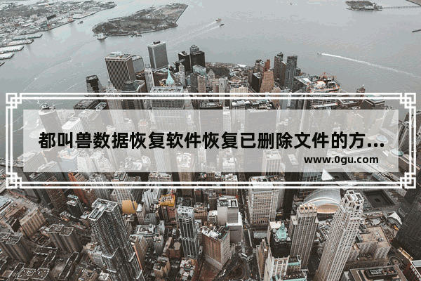 都叫兽数据恢复软件恢复已删除文件的方法 都叫兽数据恢复软件怎么恢复已删除文件