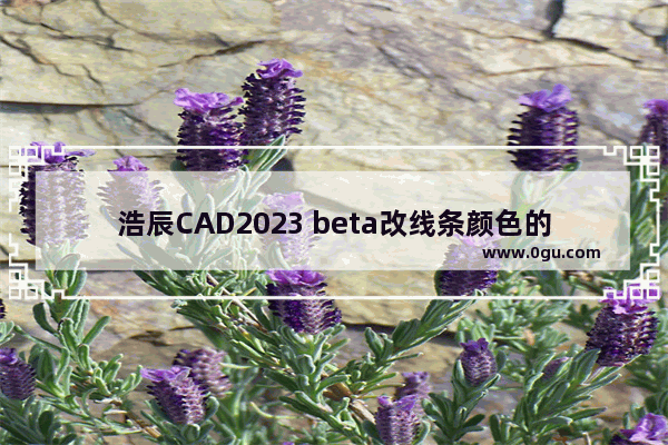 浩辰CAD2023 beta改线条颜色的方法 浩辰CAD2023 beta怎么改线条颜色