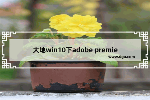 大地win10下adobe premiere pro打不开是怎么回事