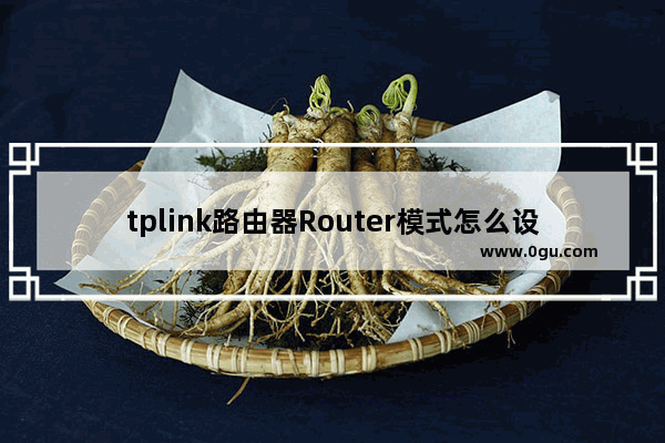 tplink路由器Router模式怎么设置