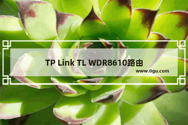 TP Link TL WDR8610路由器限制网速设置的方法