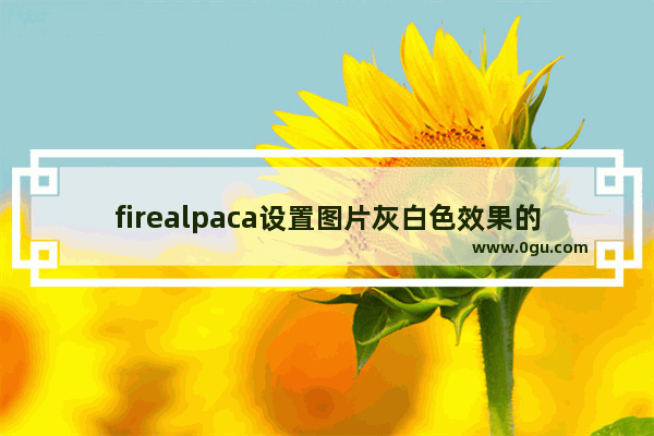 firealpaca设置图片灰白色效果的方法 firealpaca怎么设置图片灰白色效果