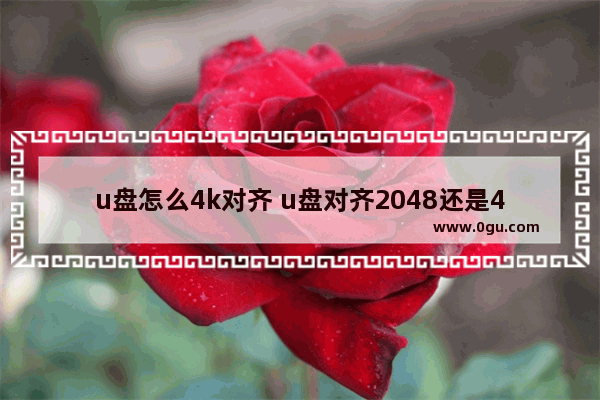 u盘怎么4k对齐 u盘对齐2048还是4096好