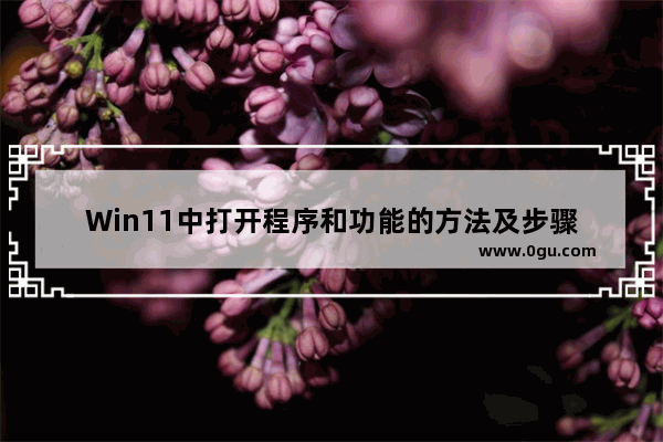 Win11中打开程序和功能的方法及步骤